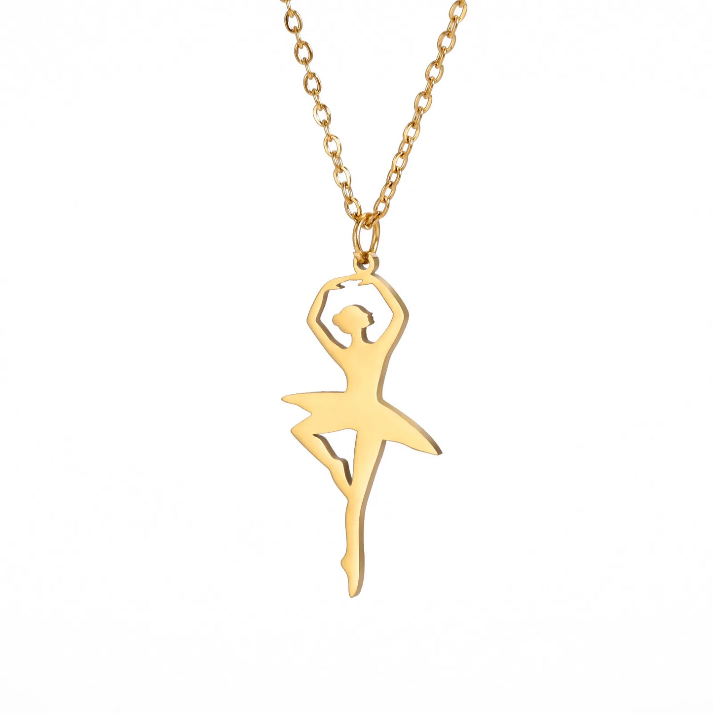 Elegant Ballet Dancer Pendant Necklaces for Women, Teen Girls